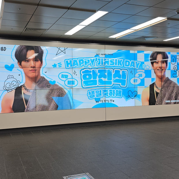 [xikers Jinsiku] Examples of digital signage advertising at Hongdae Iriguchi Station (2024/07)